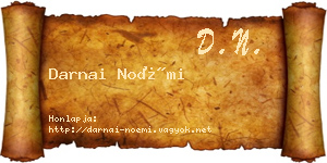 Darnai Noémi névjegykártya